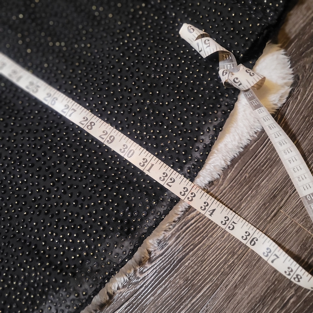 Zara Trafaluc Black Gold Dot Halter Mini Dress Sz L - Picture 7 of 9